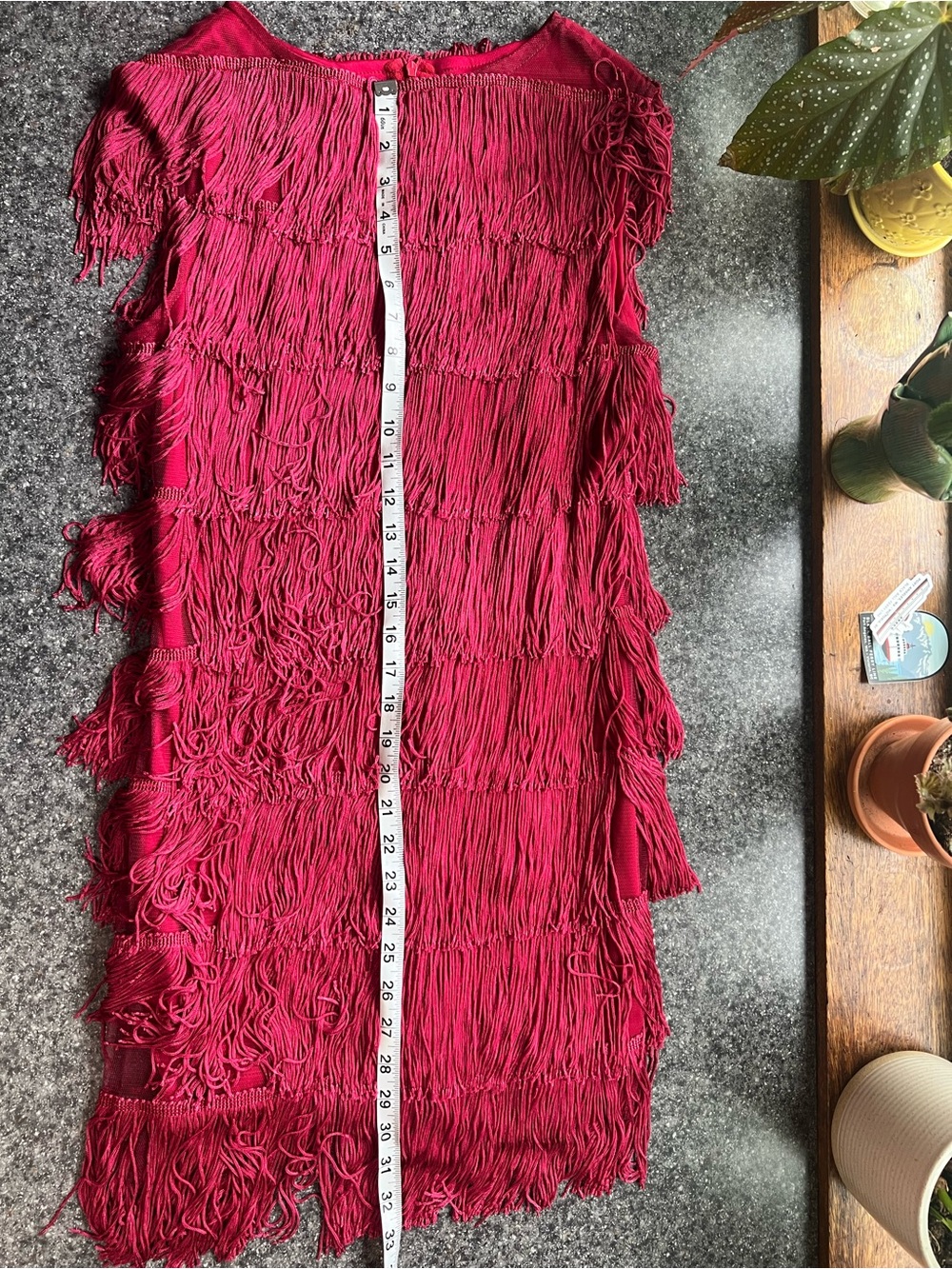 ✨ BABEYOND Ruby Red Gatsby Flapper Dress | Size Large | Fringe Glam ✨ - Picture 6 of 9